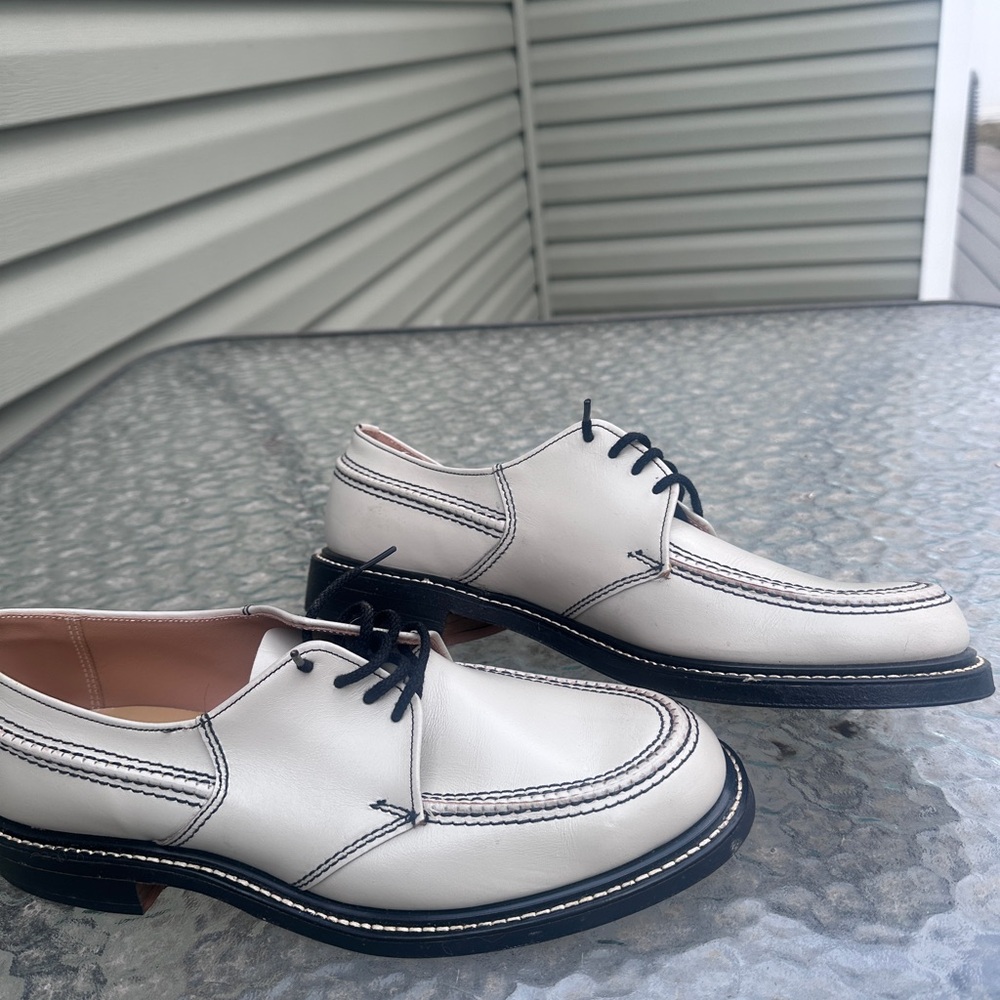 Wolverine White and Black Women's Oxfords Derby Creepers